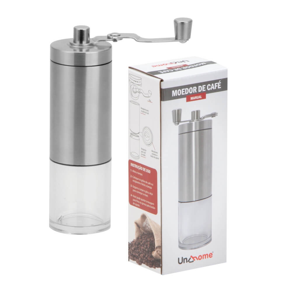 Moedor de Café Manual Portátil - Aço Inox
