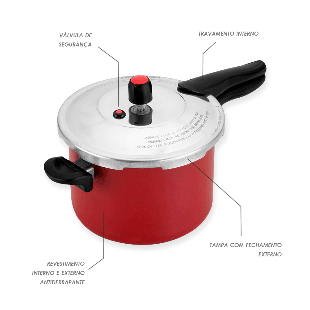 Panela Pressão 4,5l Antiaderente